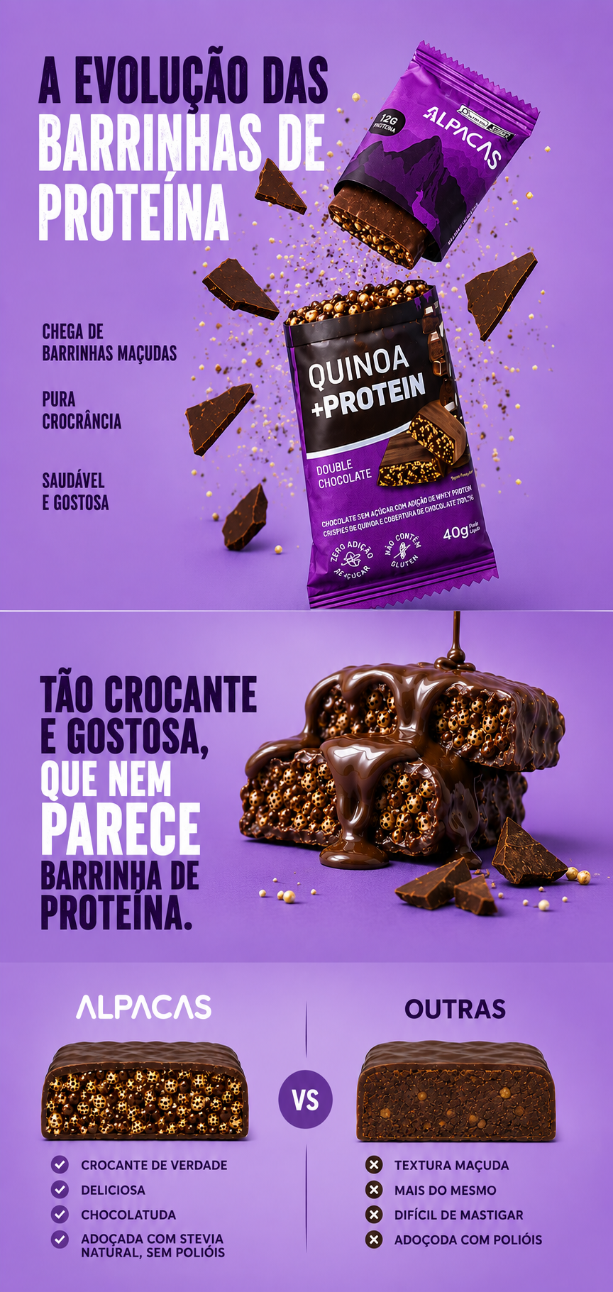 Barras de Proteína Double Chocolate 40g
